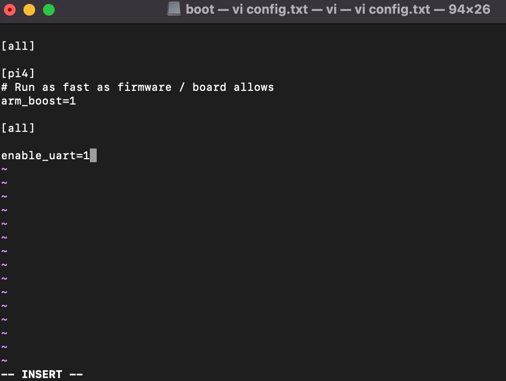 Add enable_uart to config.txt