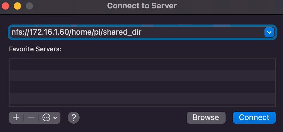 Add connection info to connect to server