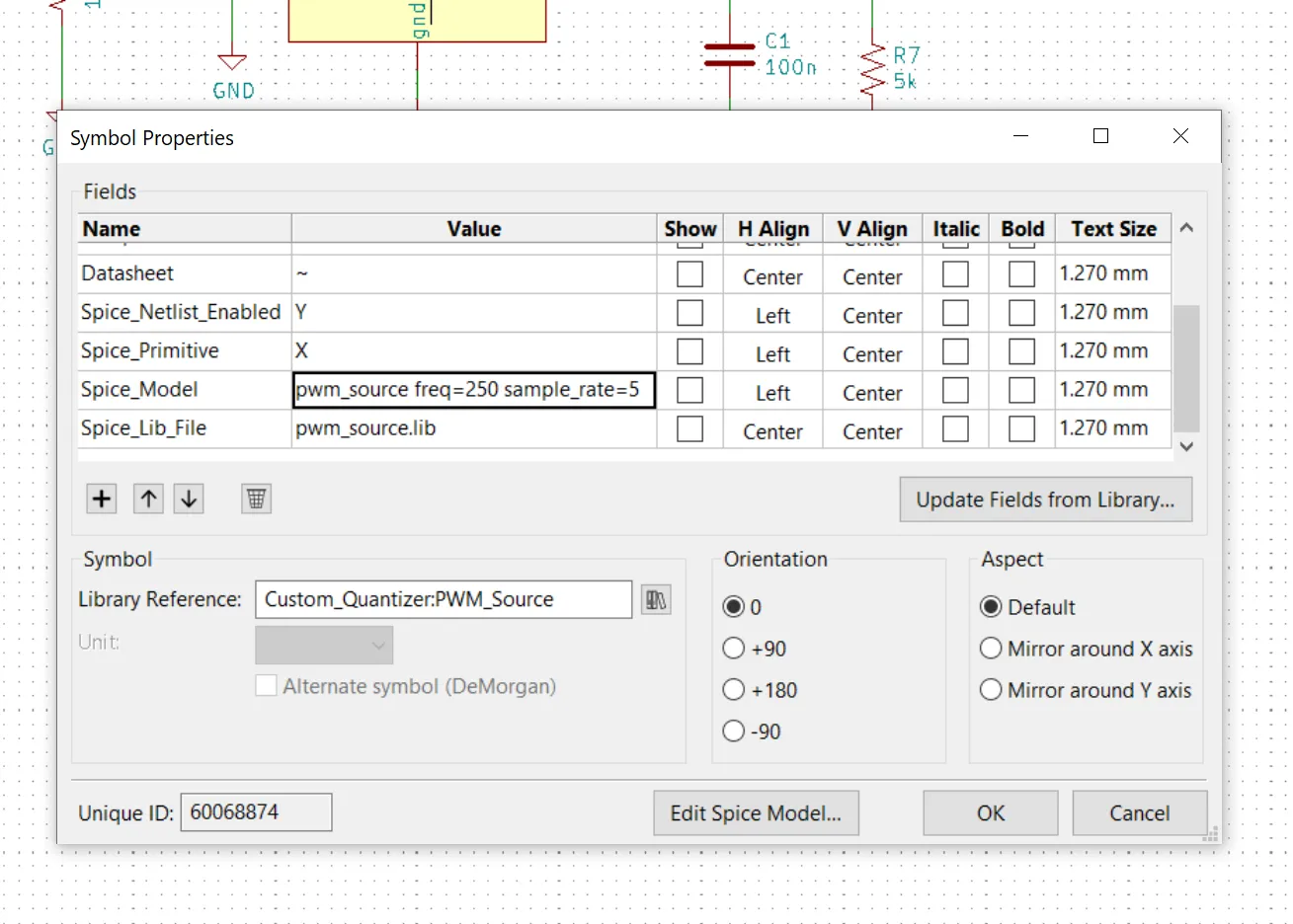 model parameters