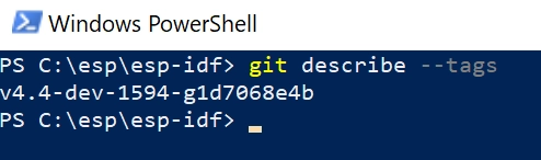 git describe --tags